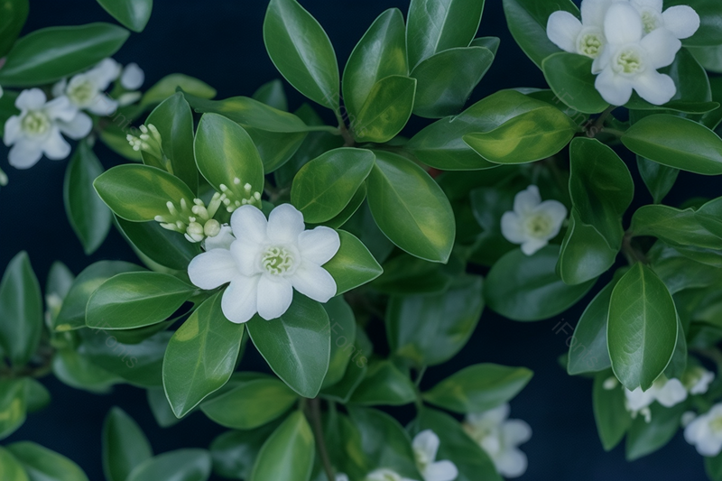 背景广告设计素材元素绿色的叶子夏季白色的花卉,高清,摄影图,摄影图片,图片大全,摄影图免费下载
